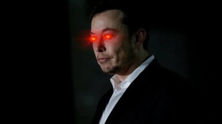 Elon Musk com Laser Eyes (Reprodução)