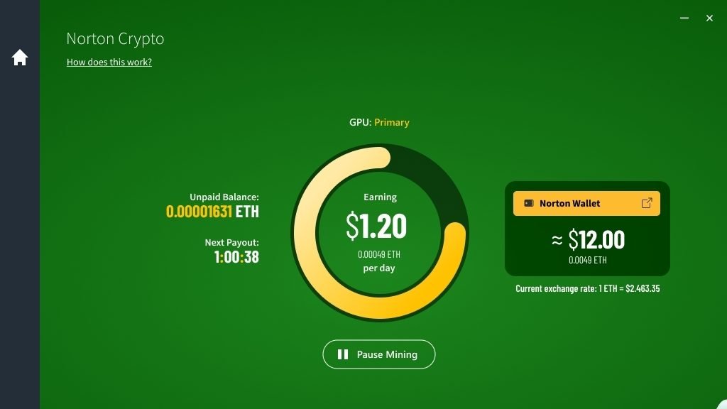 Norton Crypto (Reprodução/Norton)