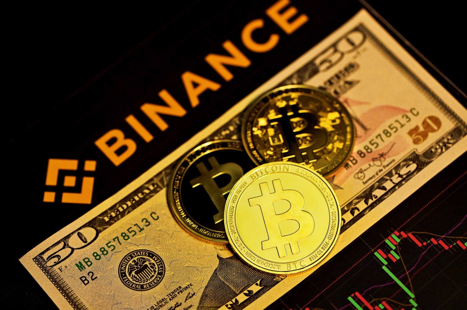 Logo da Binance com criptomoedas (Executium)