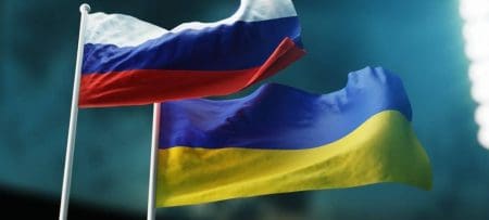 Bandeira Ucrania x Rússia (Olhar digital)