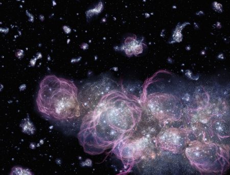 Early universe: extreme energy in young galaxy cluster galaxy cluster energy